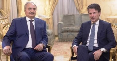 رئيس حكومة إيطاليا يعرب لحفتر عن قلقه إزاء التصعيد فى ليبيا ويحذر أردوغان 