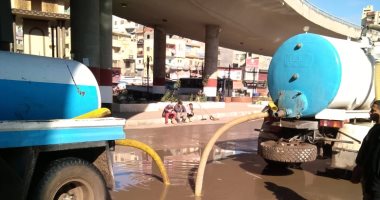 استمرار أعمال شفط مياه الأمطار من شوارع الغربية بعد هطول أمطارا غزيرة