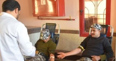 فيها حاجة حلوة.. رجال الشرطة بسيناء يتبرعون بدمائهم للمرضى