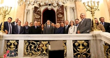 وزير السياحة والأثار يفتتح المعبد اليهودى بالإسكندرية بعد انتهاء الترميم
