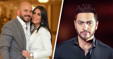 شاهد.. تامر حسنى من الكويت لزفاف العسيلى فى التجمع.. ويغنى "حلو المكان"