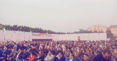 مؤتمر شعبي لمستقبل وطن بأبو النمرس لتوزيع 1500 بطانية وتكريم أسر الشهداء