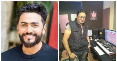 تامر حسنى يجدد تعاونه مع رمضان محمد بعد نجاحهما فى أغنية "100 وش"