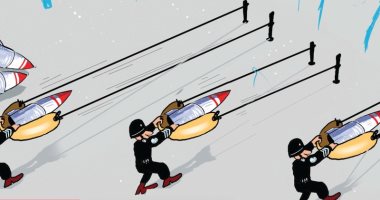 كاريكاتير صحيفة سعودية.. إيران تمتلك صواريخ جديدة نوعها "كثير الخطأ" 
