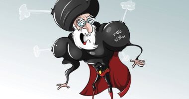 كاريكاتير صحيفة سعودية.. النظام الإيرانى "شيطان" يسعى لنشر الفوضى والخراب 