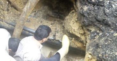 إصلاح كسر ماسورة مياه فى جنوب الجيزة ورفع كفاءة 3 شوارع بالعمرانية والبدرشين