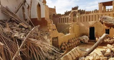 انهيار جزئى بمتحف بدر للتراث فى مركز الفرافرة بالوادى الجديد.. صور