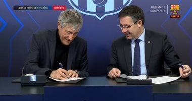 كيكي سيتين يوقع عقود تدريب برشلونة حتى 2022.. فيديو