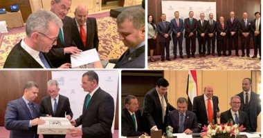نقلة عالمية للعاصمة الإدارية الجديدة.. اللواء محمد أمين يشهد توقيع عقد إدارة ماريوت للماسة ويؤكد: حدث مهم يؤكد الثقة فى مصر تحت قيادة السيسى.. وليد سامى: العمل من غد تحت العلامة الجديدة "الماسة سانت ريجيس"..صور
