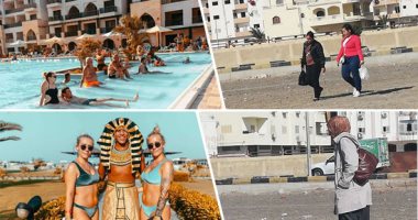 المصريون VS السياح فى البحر الأحمر.. الأهالى يرتدون الشتوى والأجانب يقضون يومهم فى السباحة والغوص على الشواطئ.. نسبة الإشغال الفندقى تتخطى الـ63%.. وخبير سياحي: عندنا حر بالنسبة لطقس أوروبا