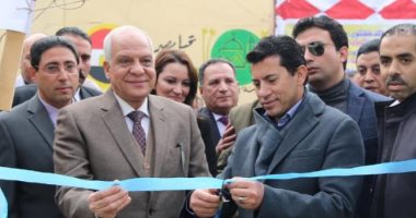 صور.. وزير الرياضة ومحافظ الجيزة يفتتحان 4 مراكز شباب بعد تطويرها