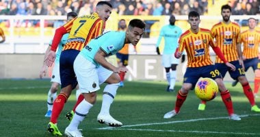إنتر ميلان يهدر فرصة اعتلاء قمة الدوري الايطالي بتعادله مع ليتشي.. فيديو