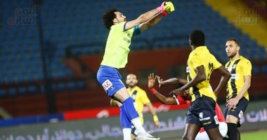 فيديو.. حارس المقاولون يتألق ويحرم أجايى من تسجيل الهدف الثانى للأهلى