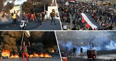 العراق على صفيح ساخن.. المتظاهرون يدعون الأمم المتحدة بالتدخل لوقف نظام المحاصصة فى تشكيل الحكومة الجديدة.. واشتباكات دامية فى بابل وتظاهرات طلابية ببغداد.. واتفاق بين التيار الصدرى والمحتجين على التهدئة