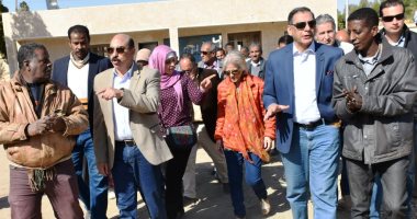 صور.. وفد رئاسى ومحافظ أسوان يتفقدون المشروعات التنموية بقرى نصر النوبة وكركر