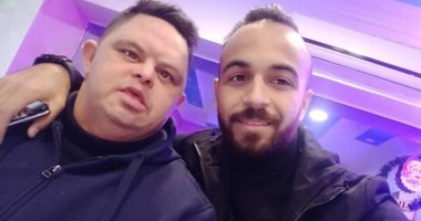 أمح الدولى يدعم لاعبى الأهلى قبل مباراة النجم الساحلى بصورة مع قفشة
