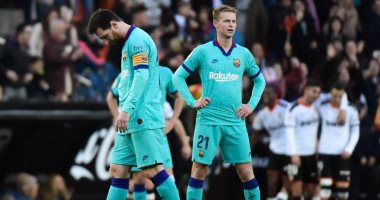 برشلونة يسقط بثنائية أمام فالنسيا فى الدوري الإسباني