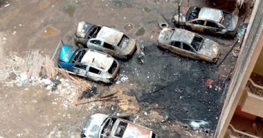 صور.. مالك سيارة تفحمت فى الهرم : اتهمنا مسئول الجراج بالتسبب فى الحريق