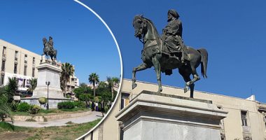 صور.. بعد معاناته من الإهمال والكتابة عليه.. الإسكندرية تتحرك لإنقاذ تمثال "محمد على".. نحته الفرنسى "جاكمار" عام 1872 بتكلفة 2 مليون فرنك.. ويستقبل السائحين من ميناء المحافظة يوميا وحتى الآن غير مسجل بالآثار