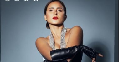 نيللى كريم تتألق بالأبيض والأسود فى جلسة تصوير لمجلة elle  بنسختها العربية