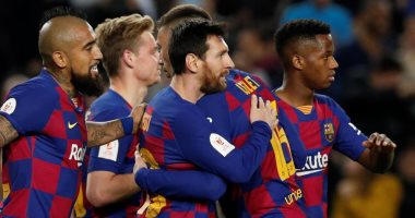 كل اهداف مباريات الخميس.. ميسى يقود برشلونة لربع نهائي كاس اسبانيا