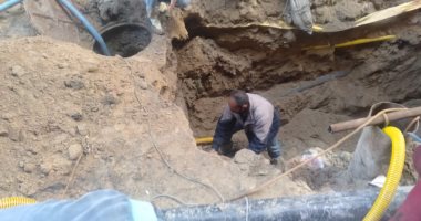 صور.. هبوط أرضى بسبب كسر بماسورة صرف صحى بالإسكندرية