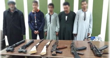 ضبط 5 أشخاص خلال حملة أمنية مكبرة بحوزتهم 7 قطع سلاح نارى في أسيوط