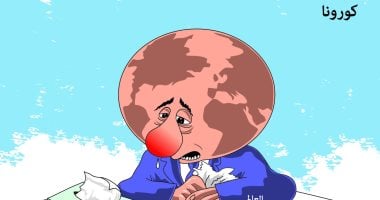 كاريكاتير صحيفة سعودية.. كورونا تجتاح العالم 