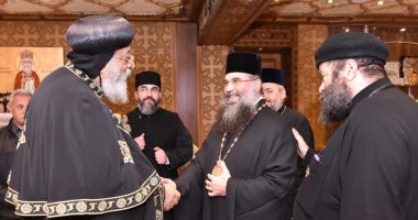 البابا تواضروس يستقبل وفدا من أساقفة الكنيسة الرومانية الأرثوذكسية بالكاتدرائية