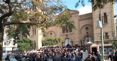 تشييع جثمان خالد بشارة بكنيسة مار مرقس بمصر الجديدة