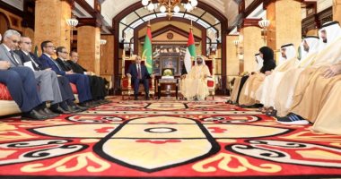 محمد بن راشد يستقبل الرئيس الموريتانى
