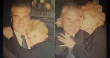 شاهد.. نادية لطفى تقبل نجلها الوحيد أحمد البشارى