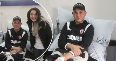سوبر كورة.. شاهد أمنية سعد محمد ناشئ الزمالك المصاب بالسرطان