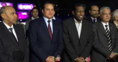 طارق مصطفى وأحمد أيوب يحضران مباراة المقاصة والإنتاج