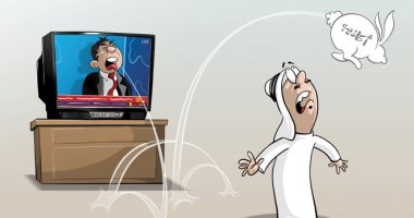 كاريكاتير صحيفة سعودية.. نشر الأكاذيب فى قنوات التحريض والفتنة 
