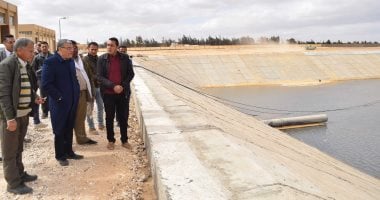 صور.. تشغيل تجريبى لمحطة معالجة الصرف الصحى غرب مركز المنيا