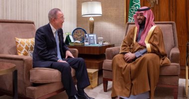 محمد بن سلمان يبحث القضايا ذات الاهتمام المشترك فى لقائه بـ"بان كى مون"