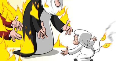 كاريكاتير صحيفة سعودية.. محاولات إيرانية خبيثة لنشر الفتن فى البلاد العربية 