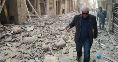 سقوط أجزاء خرسانية من عقار شرق الإسكندرية