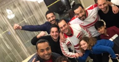 "خلطة الفوز".. شيكو وأمير مرتضى وهشام ماجد يحتفلون بتتويج الزمالك بالسوبر