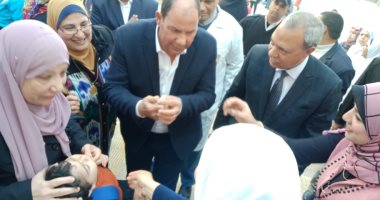 محافظ القليوبية يدشن حملة التطعيم ضد شلل الأطفال