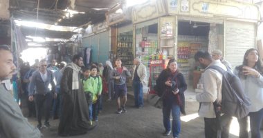 صور.. وفد أمريكى يتابع مشروع إعادة إكتشاف الأصول التراثية الثقافية بإسنا