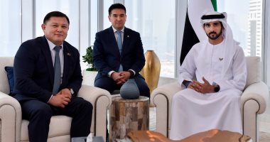 حمدان بن محمد بن راشد يلتقى رئيس البرلمان في جمهورية قرغيزستان