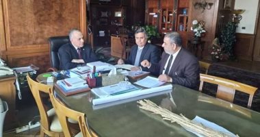وزير الرى يبحث ما تم تنفيذه فى مشروعات الحماية من السيول