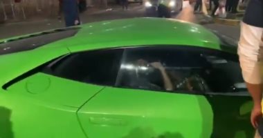 لامبورجيني ساسى تخطف الأنظار بعد نهاية السوبر المصرى.. فيديو 