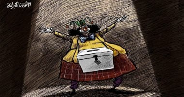 كاريكاتير صحيفة سعودية.. البهلوان يتحكم بالانتخابات الإيرانية