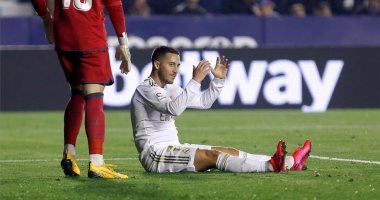ريال مدريد يعلن إصابة هازارد بشرخ جديد فى الكاحل وتوقعات بغيابه شهرين