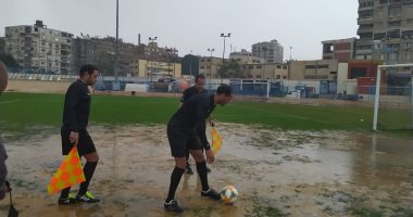 صور.. إلغاء مباراة النصر والنجوم بالقسم الثاني بسبب الأمطار