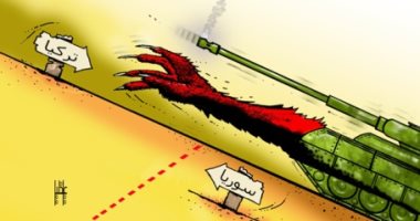 كاريكاتير صحيفة إماراتية.. الجيش السورى يلقن قوات أردوغان دروس قاسية