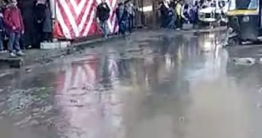 شكوى من تراكم مياه الصرف والأمطار  بشارع الوحدة بإمبابة ..صور